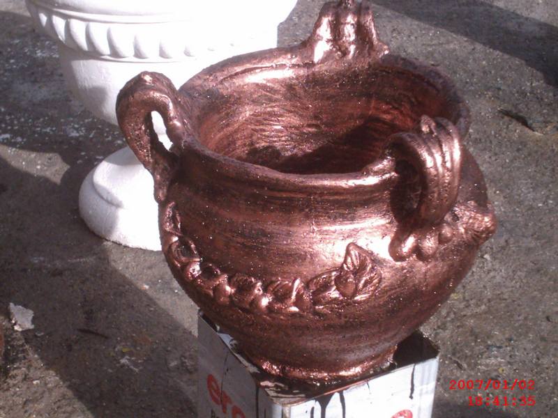 Yuvarlak Floran Çiçeklik;Beton (En:45Boy:45Yüks:40Ağr:35)