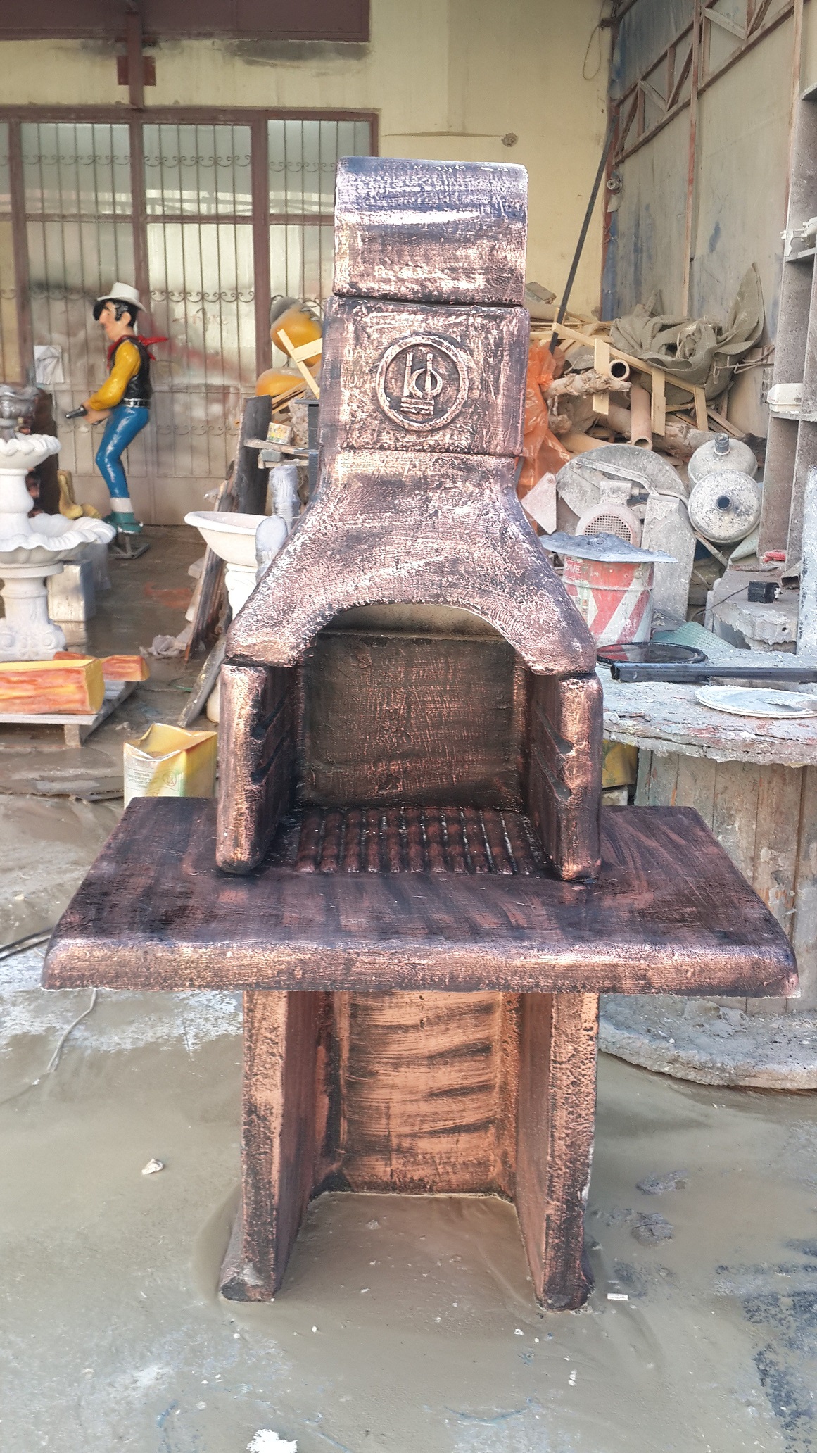 küçük masalı barbekü: beton en.70 boy.105 yüks.185 ağr.280