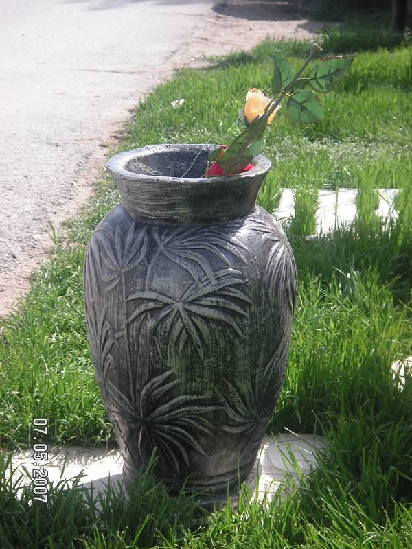 Desenli Vazo;Alçı  (En:30Boy:40Yüks:45Ağr:3)