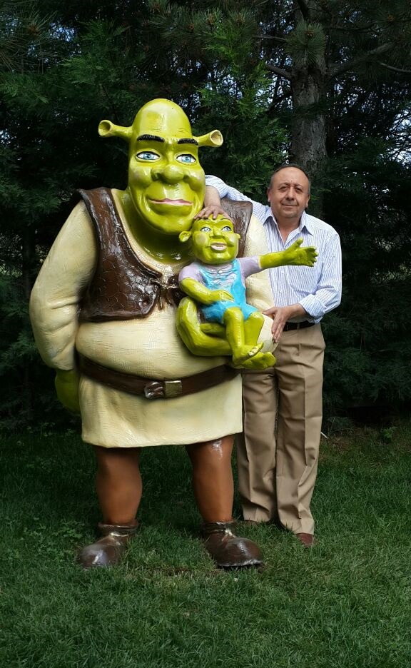 shrek ve çocuklar; fiber en.120 boy.110 yüks.275 ağr.50