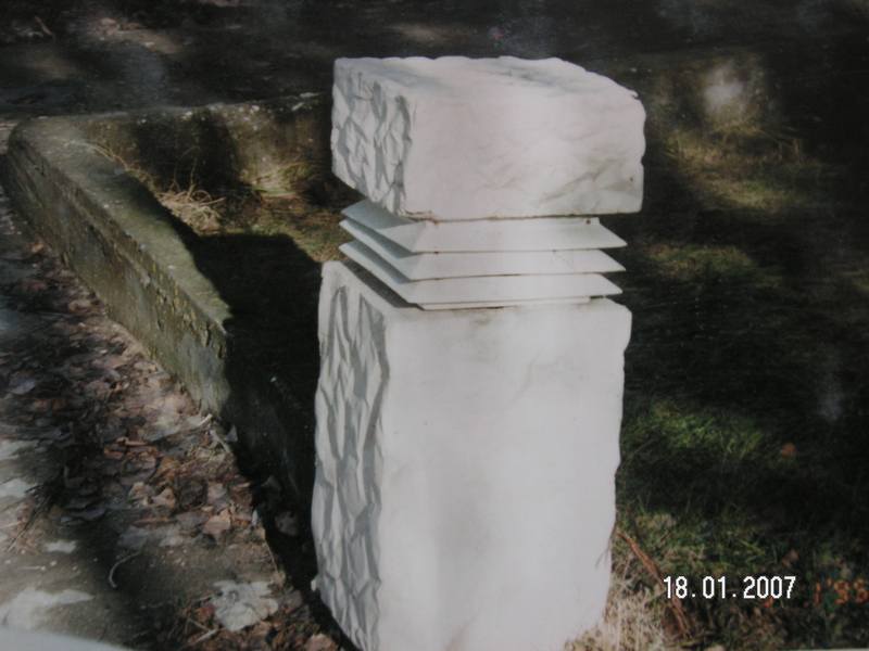 Taş Desen Aydınlatma;Beton (En:30Boy:30Yüks:72Ağr:75)