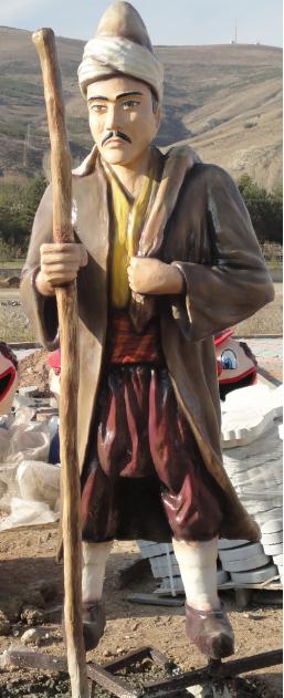 Yunus Emre ; Fiber (En:100cm Boy:76 cmYüks:215 cm Ağr:56 kg)