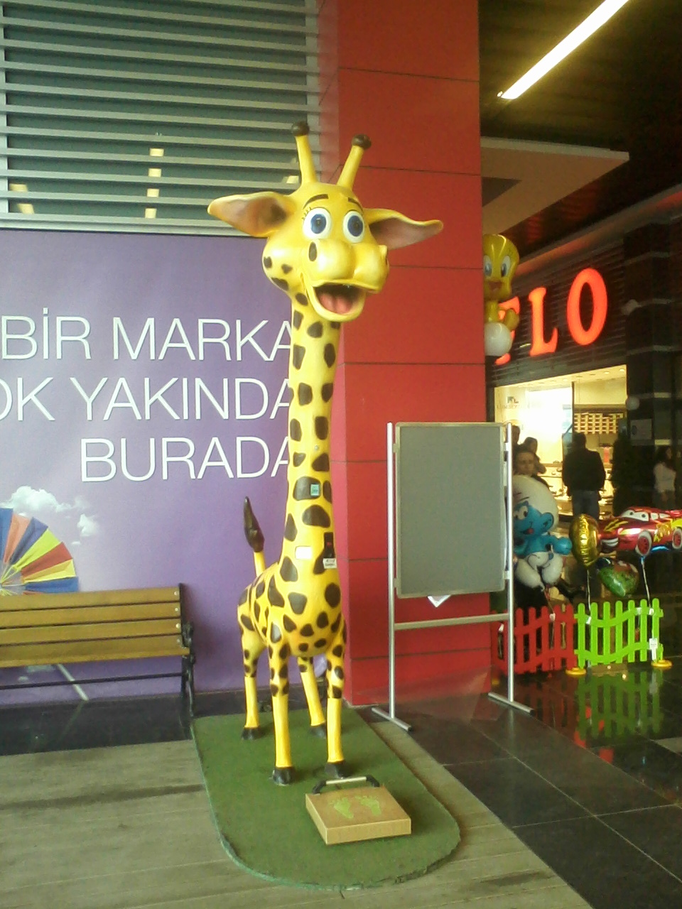sevimli zürafa; fiber en.120 boy.190 yüks.290 ağr.40